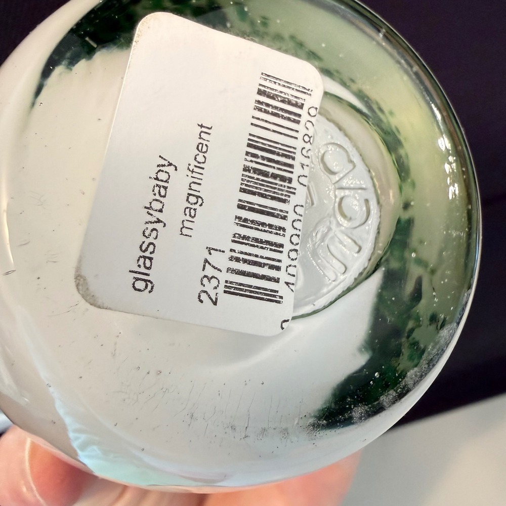 GLASSYBABY Magnificent Hand Blown Glass Votive Candle Holder Green Blue 3.5" NEW - Picture 11 of 13